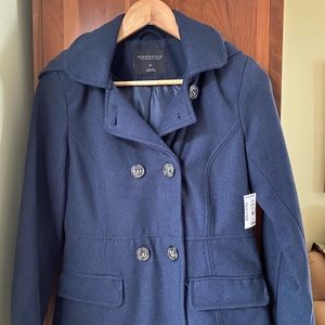 aeropostale navy blue pea coat